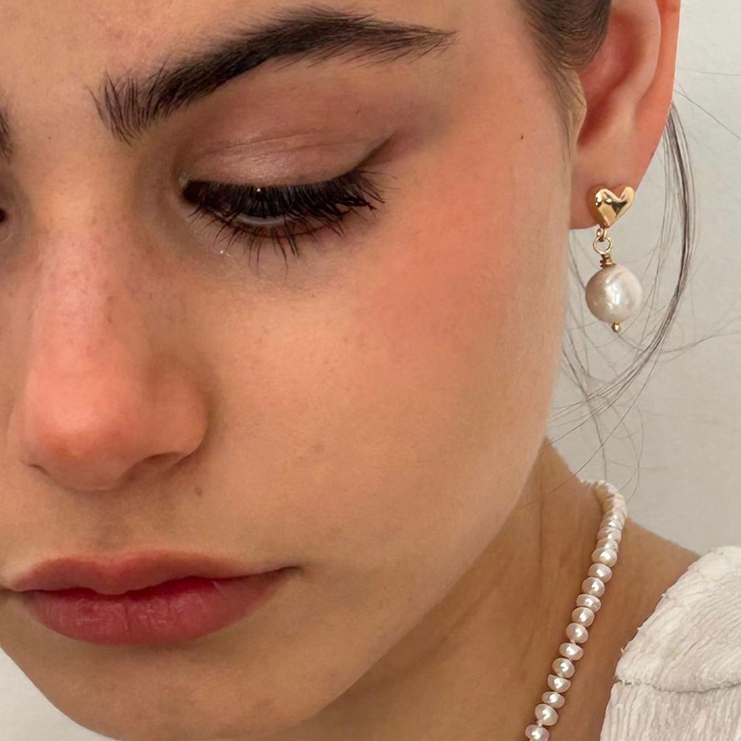 עגילי ליבי פנינה Libi Pearl Earrings