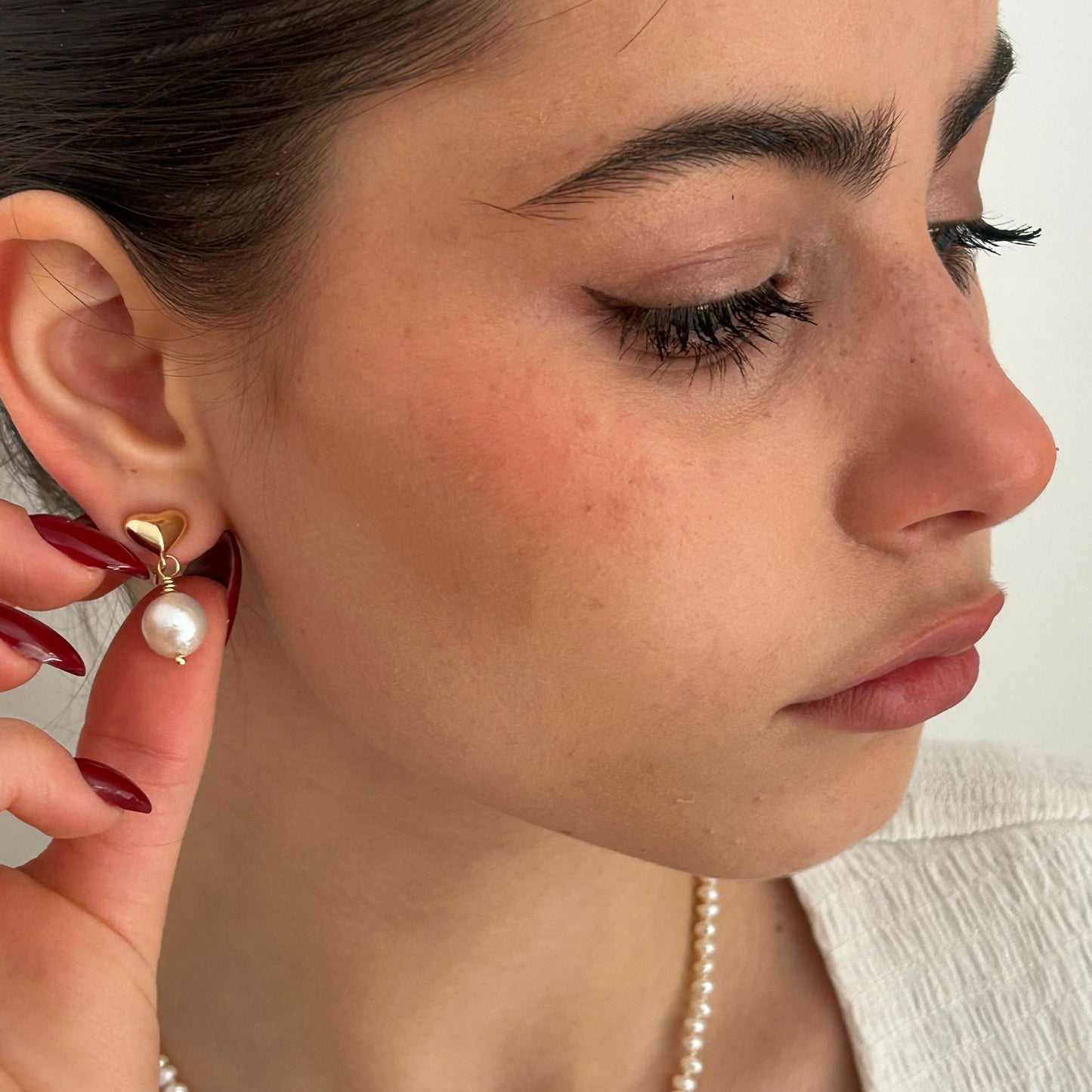 עגילי ליבי פנינה Libi Pearl Earrings