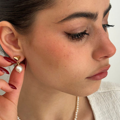 עגילי ליבי פנינה Libi Pearl Earrings