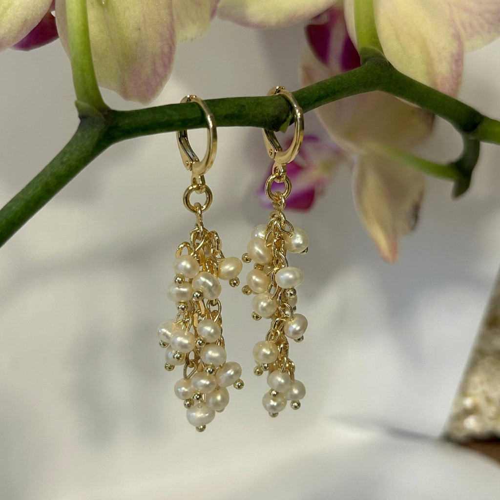 עגילי אניקה זהב Anika Gold Earrings