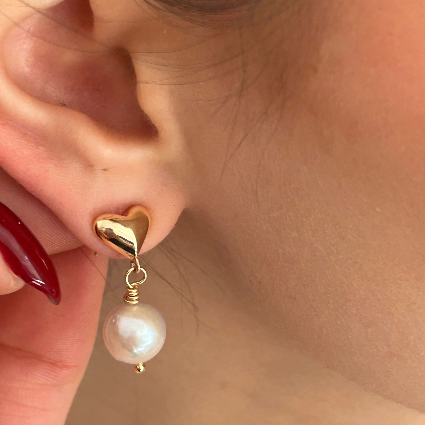 עגילי ליבי פנינה Libi Pearl Earrings