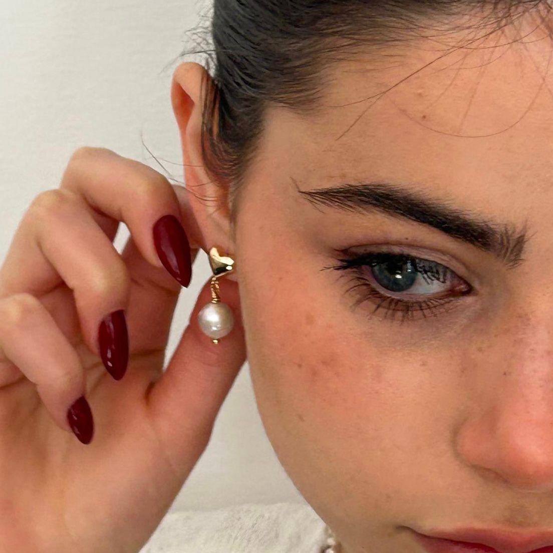 עגילי ליבי פנינה Libi Pearl Earrings