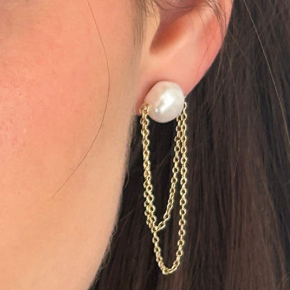 עגילי אלמה פנינה  Alma Pearl Earrings