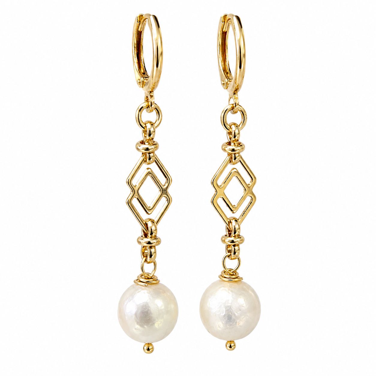 עגילי ויקטוריה  Victoria Geometric Earrings